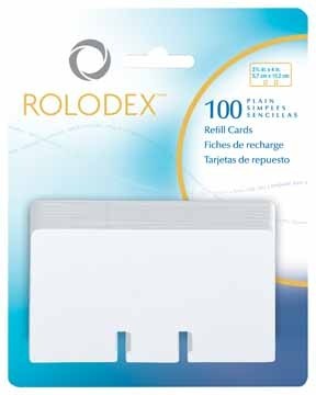 Rolodex Fiches voor Rolodex - Visitekaarten en - Officeknallers voor al uw kantoorartikelen, inbinden en lamineren met 100% service