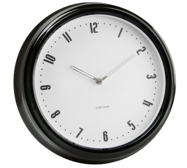 uitgebreid Onrustig bijzonder Wand clock Retro Station 36cm zwart - klokken - Officeknallers voor al uw  kantoorartikelen, inbinden en lamineren met 100% service